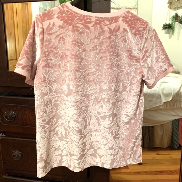 Pink Velvet Patterned Top - Picture 2 of 2